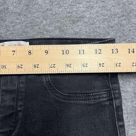 Levi's Pull On Jegging Jeans Girls Size 14 Black Adjustable Waist - Picture 7 of 9